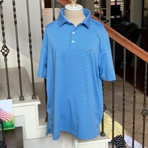 Mens vineyard vines blue striped polo